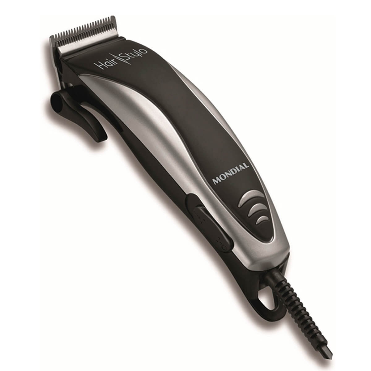 Máquina De Cortar Cabelo Mondial Hair Stylo 4 Guias 127V 10W Preto CR-02