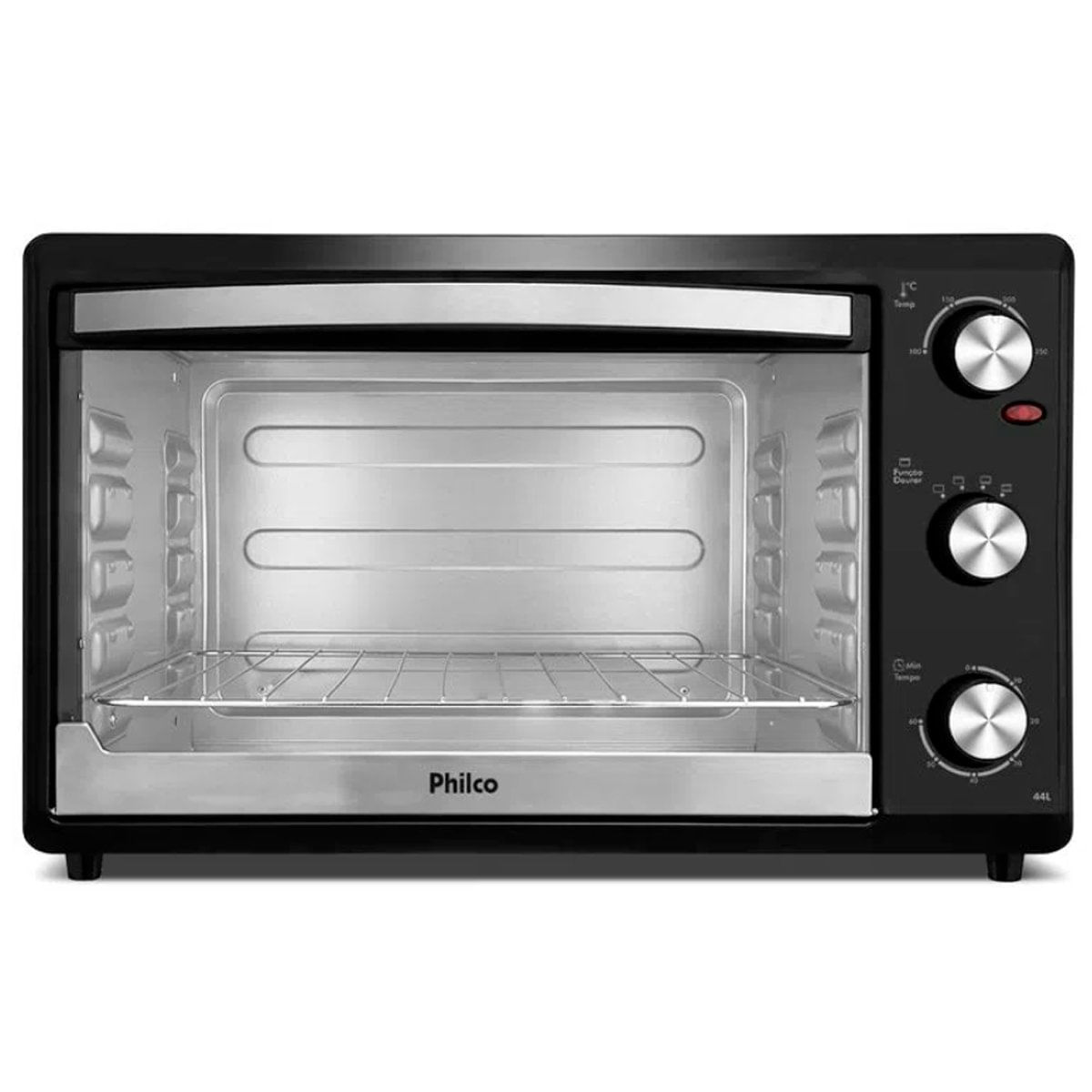 Forno Elétrico De Bancada Philco 44 Litros 1500W Preto e Cinza PFE44P