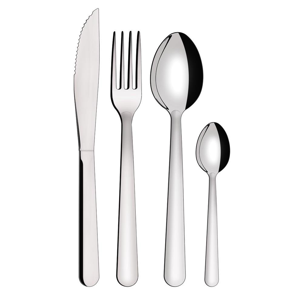 Conjunto De Talheres Tramontina 24 Peças Malibu Inox 23798/04