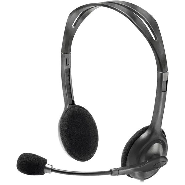 Headset com Fio Logitech Estéreo Analógico Conexão 3.5mm Cinza H111