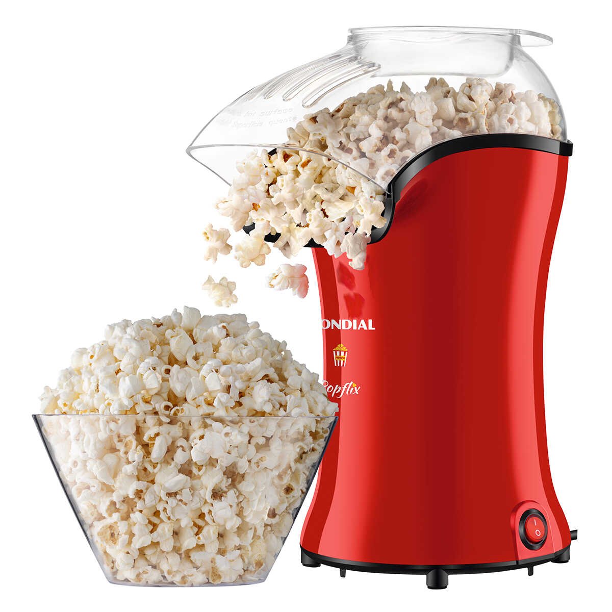Pipoqueira Elétrica Mondial Popflix 127V 60Hz Vermelha PP-03