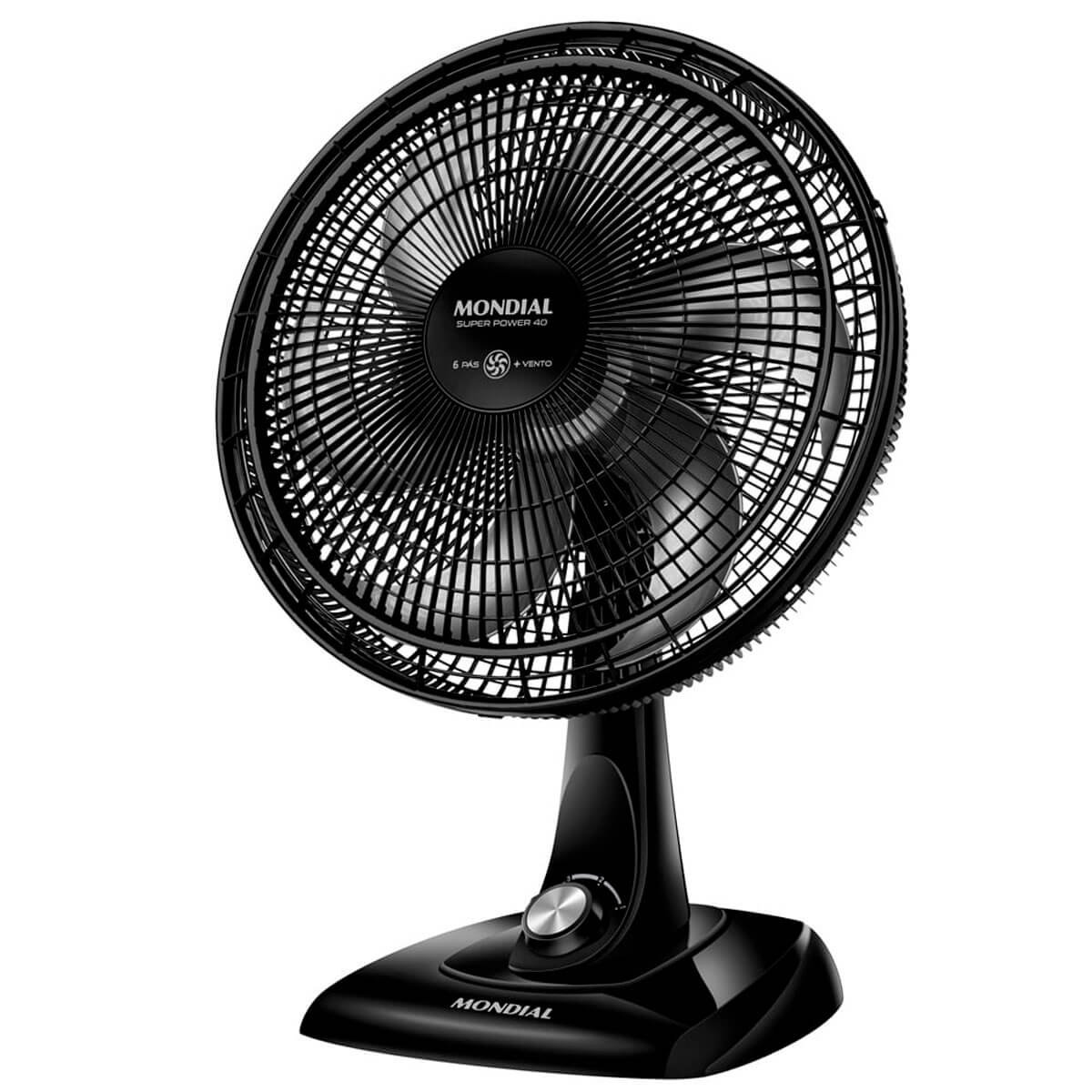 Ventilador de Mesa Mondial 40cm Super Power 127V Preto VPS-40-B