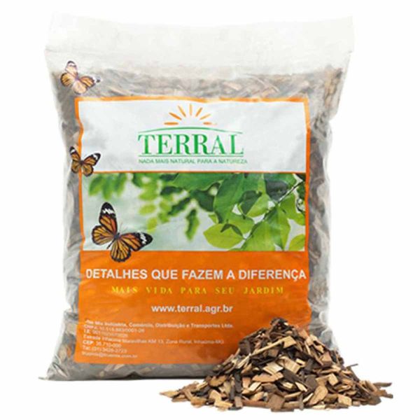 Cavaco de Madeira Terral Bio Bric (B1) Sem Cheiro Vasos e Jardins 1,5kg (MP)