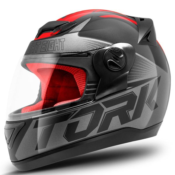 Capacete Pro Tork Evolution G7 Preto E Vermelho Brilhante 58
