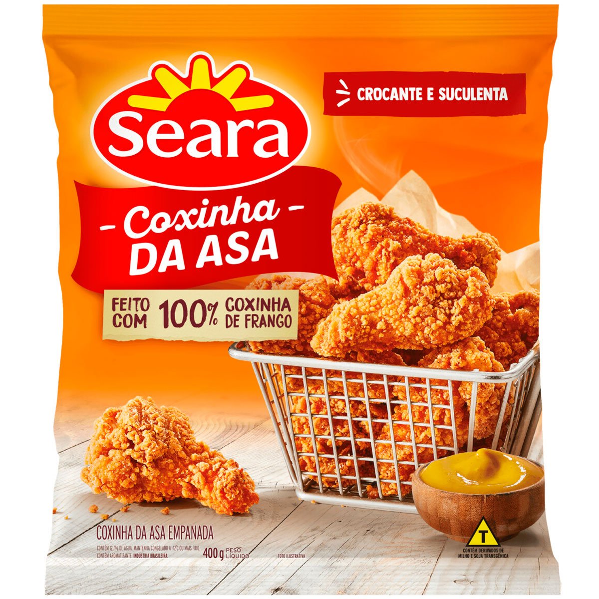 Frango Empanado Coxinha da Asa Tradicional Seara 400g