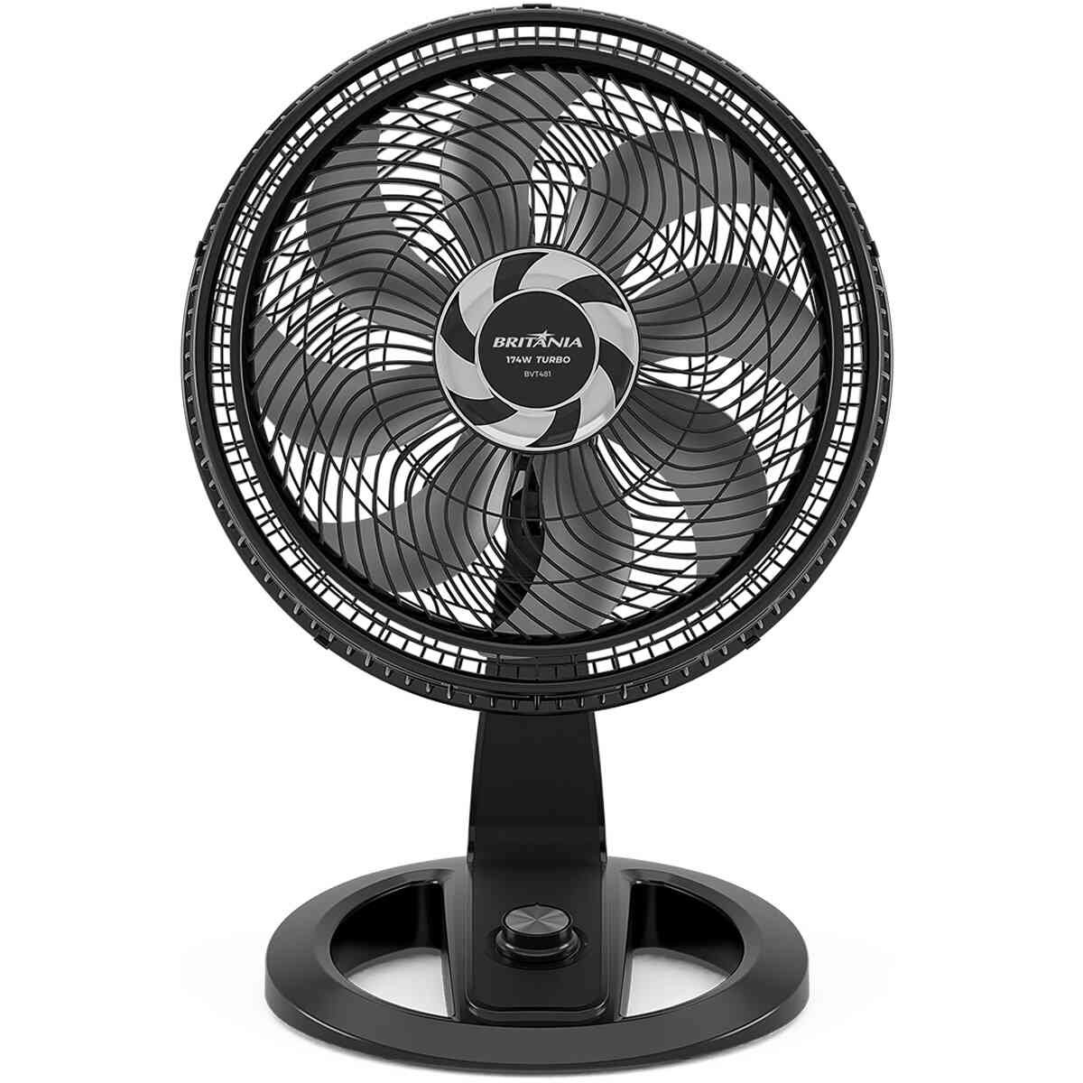 Ventilador De Mesa E Parede Britânia Max Force Preto BVT481