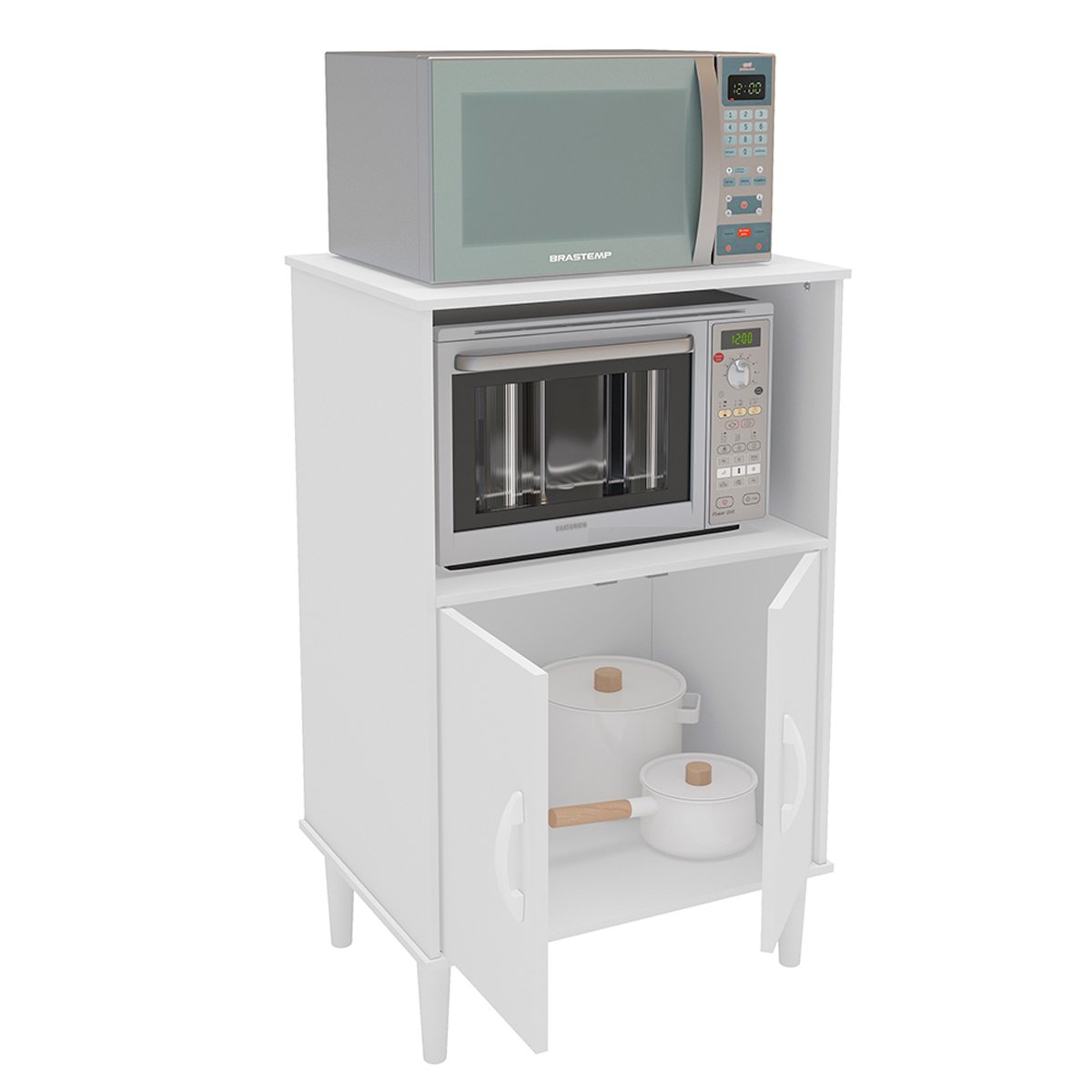 Balcão de Cozinha Politorno 2 Portas 1 Nicho Cerro Largo Branco