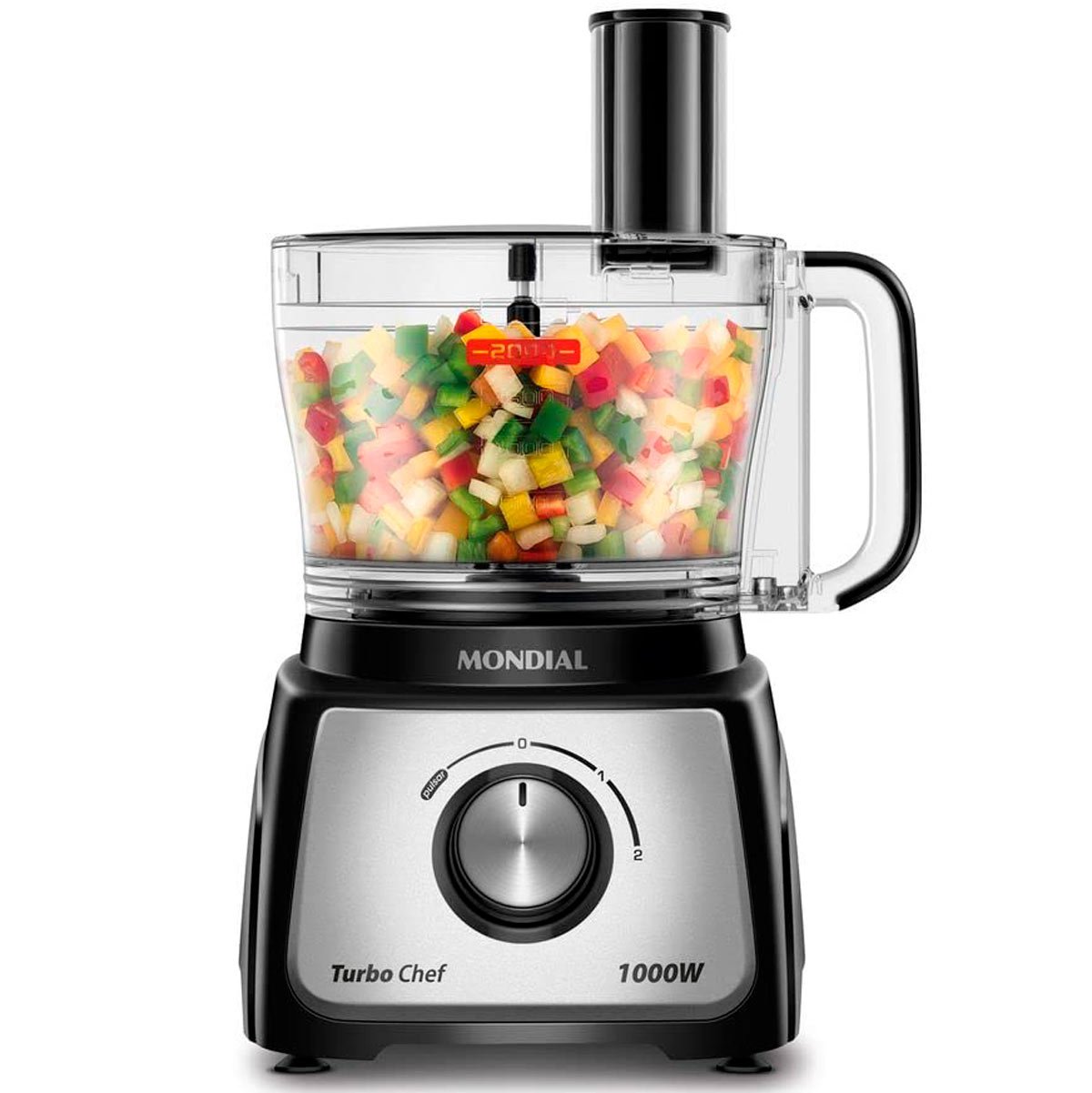Multiprocessador Mondial Turbo Chef 5 em 1 1000W Preto MPN-01-B