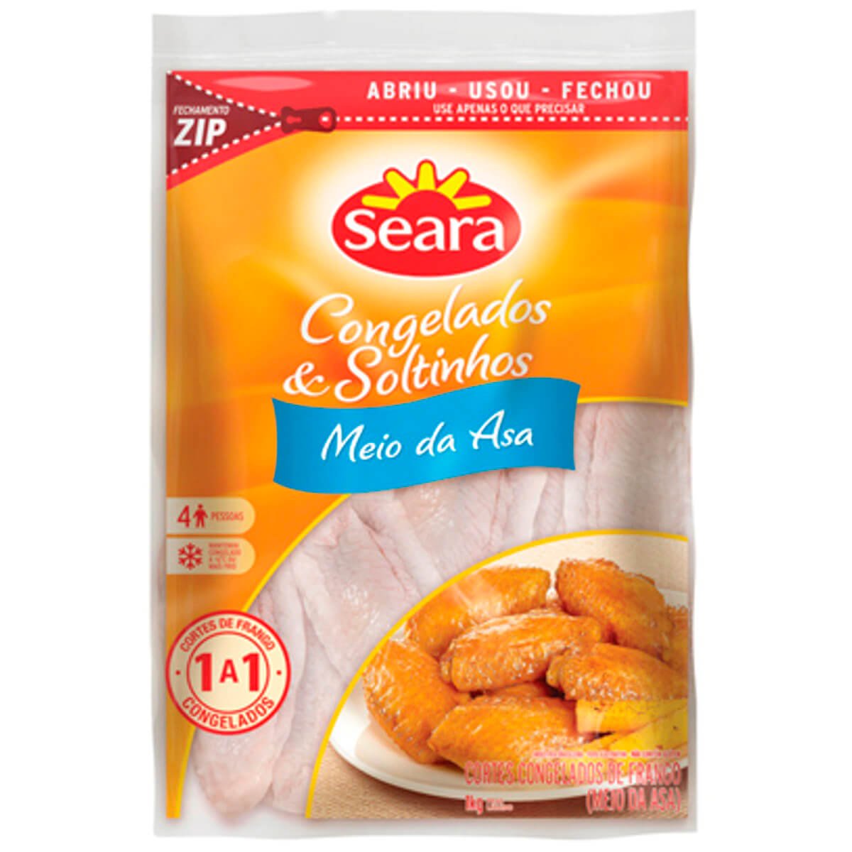 Frango Meio Da Asa IQF Seara 1kg