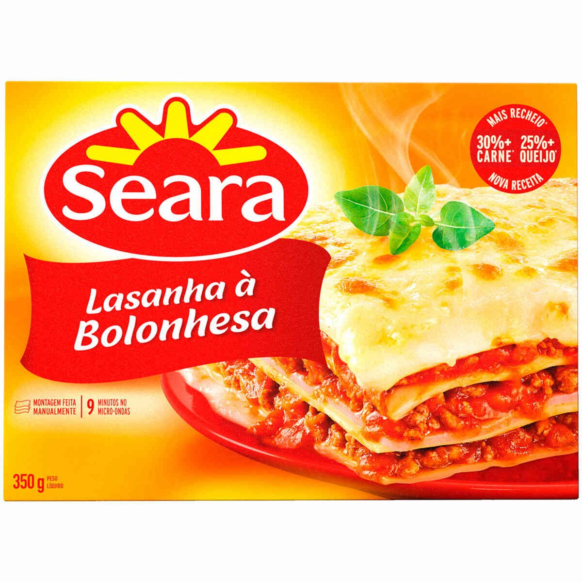 Lasanha à Bolonhesa Seara Congelada 350g