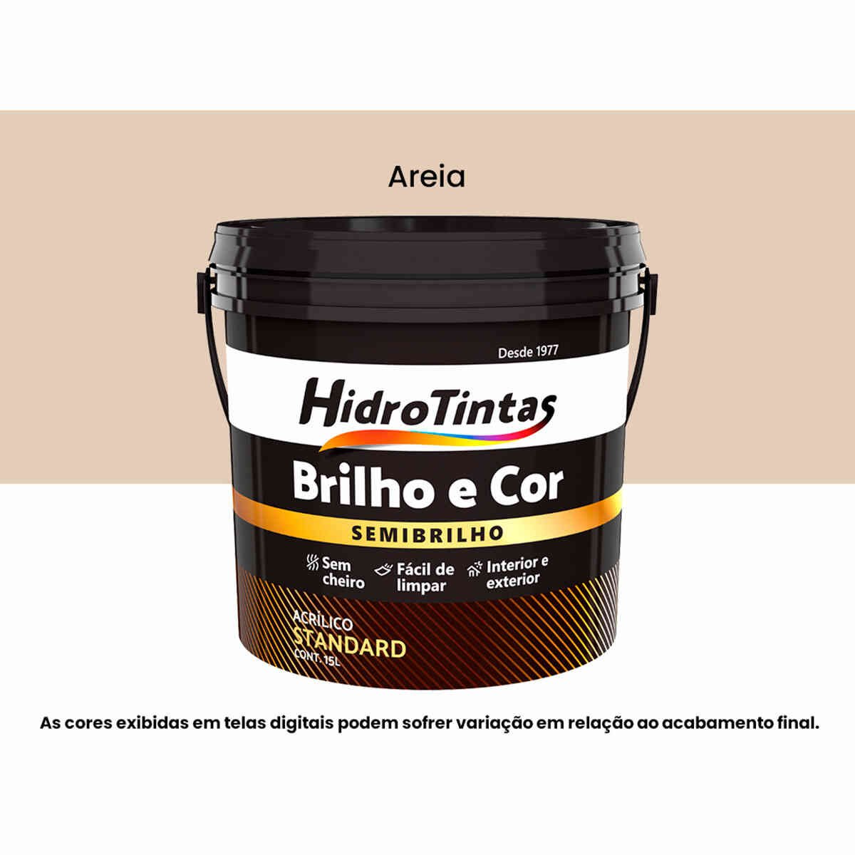 Tinta Acrílica Standard Semibrilho 15L Hidrotintas Brilho E Cor Areia (MP)