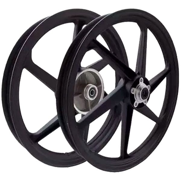 Aro Liga Leve BHD Ducar DJ110 Freio A Disco 6 Pontas Preto (MP)