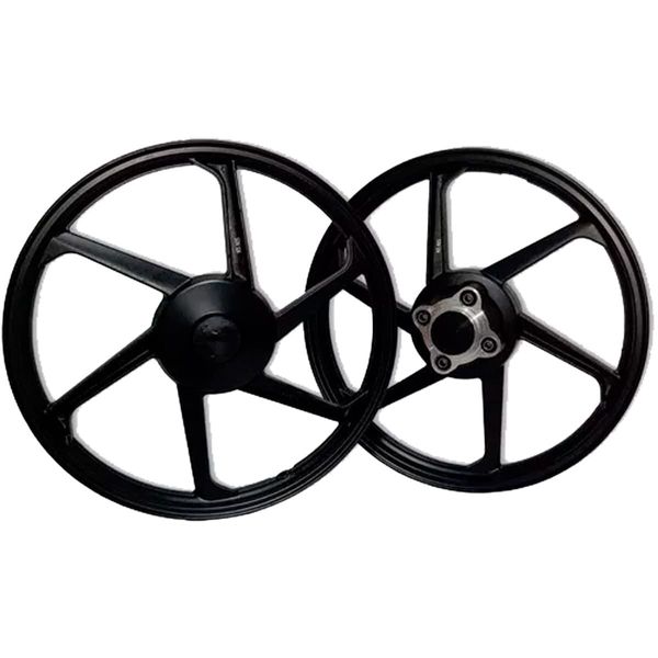 Aro Liga Leve BHD Titan/Fan 125 2000 A 2008 Freio A Tambor Mod 6 Pontas Preto (MP)