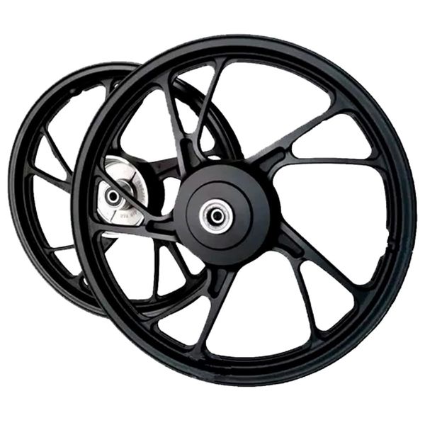 Aro Liga Leve BHD Titan 150 ES/KS 2004 A 2013 / Start 160 Freio A Tambor Mod Pé Galinha Preto (MP)