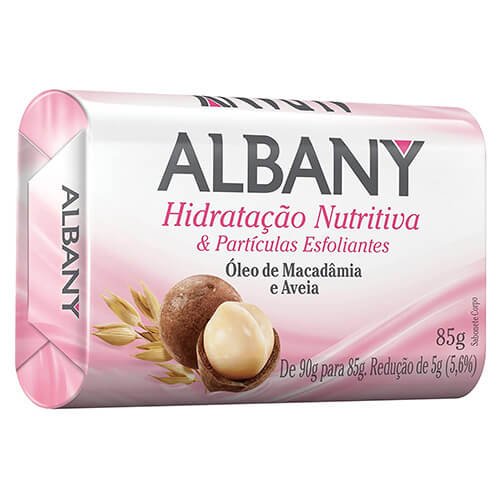 Sabonete Albany Hidratação Nutritiva e Partículas Esfoliantes 85g