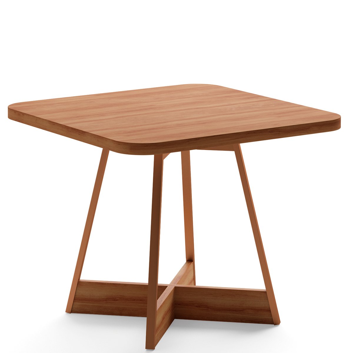 Mesa De Jantar Quadrada Carraro Átria Nogueira Freijó E Rosé 1593