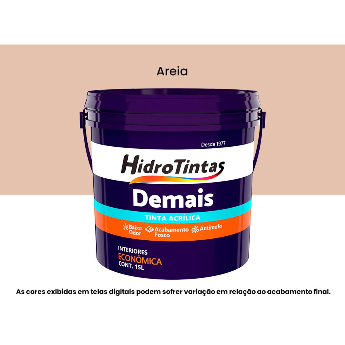 Tinta Acrílica Hidrotintas Econômica Fosca 15L Demais Areia (MP)