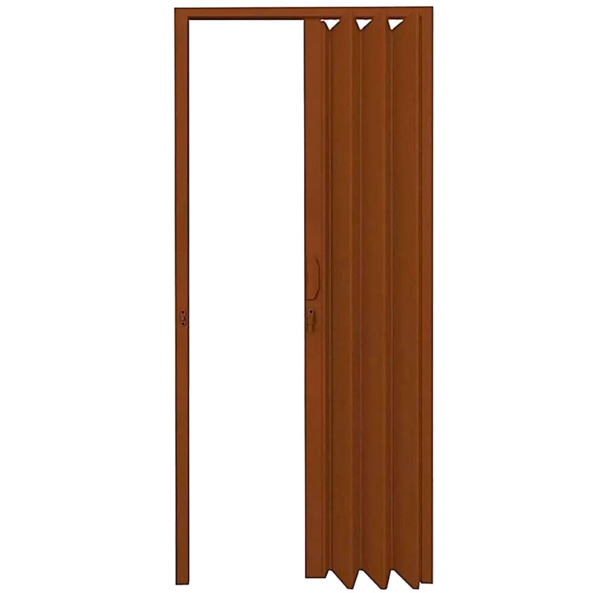 Porta Sanfonada Plasbil PVC 210x80cm Mogno (MP)
