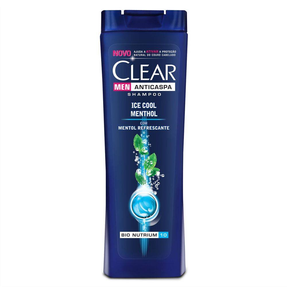 Shampoo Clear Anticaspa Ice Cool Menthol Masculino 200ml