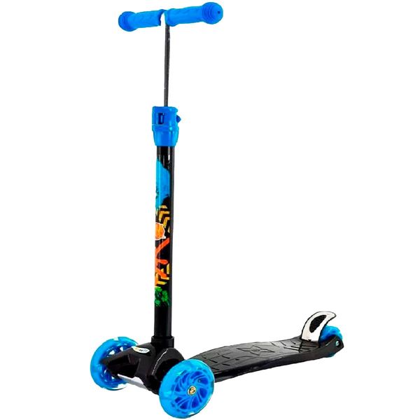 Patinete Infantil Fun 3 Rodas Luz Speedcolors Azul E Preto At 40k (MP)