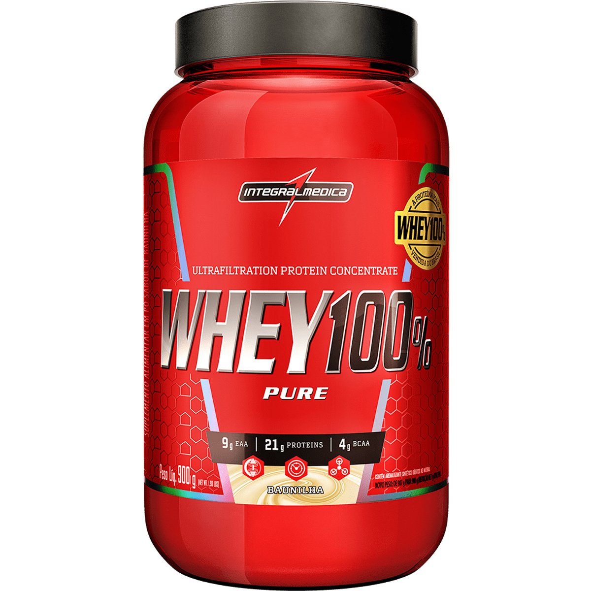 Whey 100% Pure Integralmedica Sabor Baunilha 900g