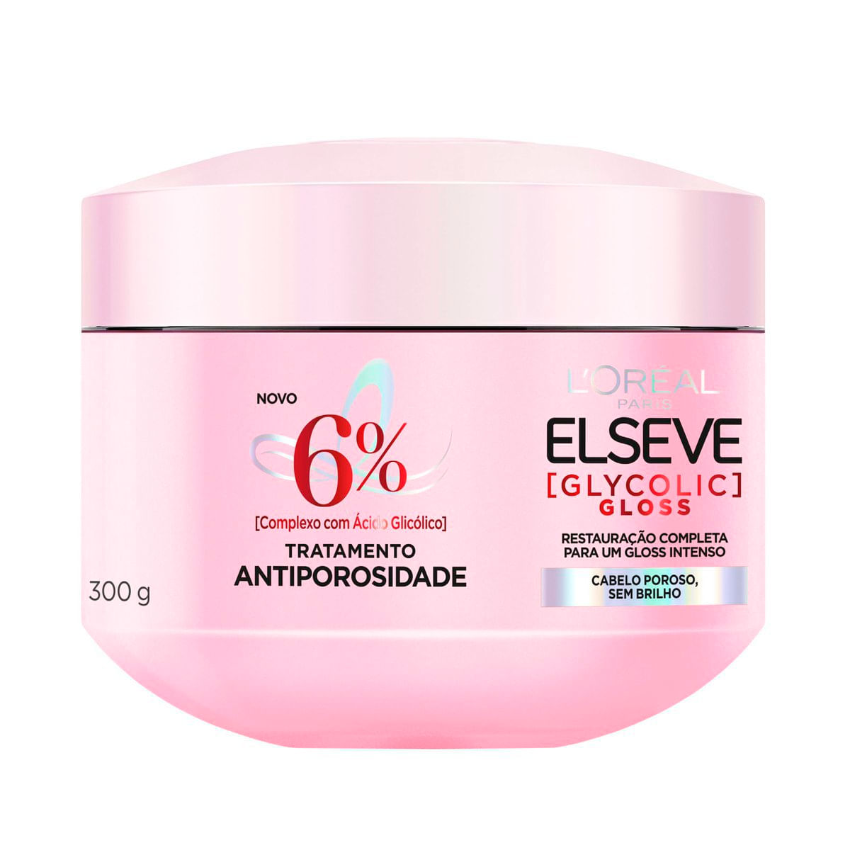 Máscara De Tratamento Antiporosidade L'Oréal Paris Elseve Glycolic Gloss 300g