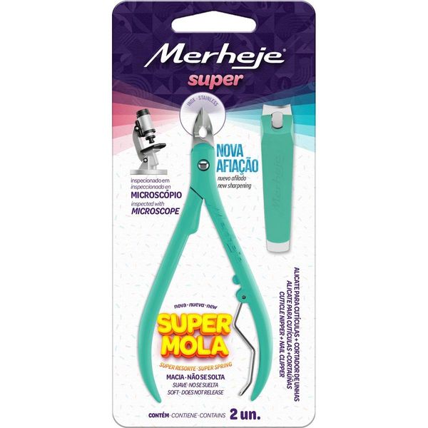 Alicate Para Cutícula E Cortador De Unha Merheje Super Verde (MP)