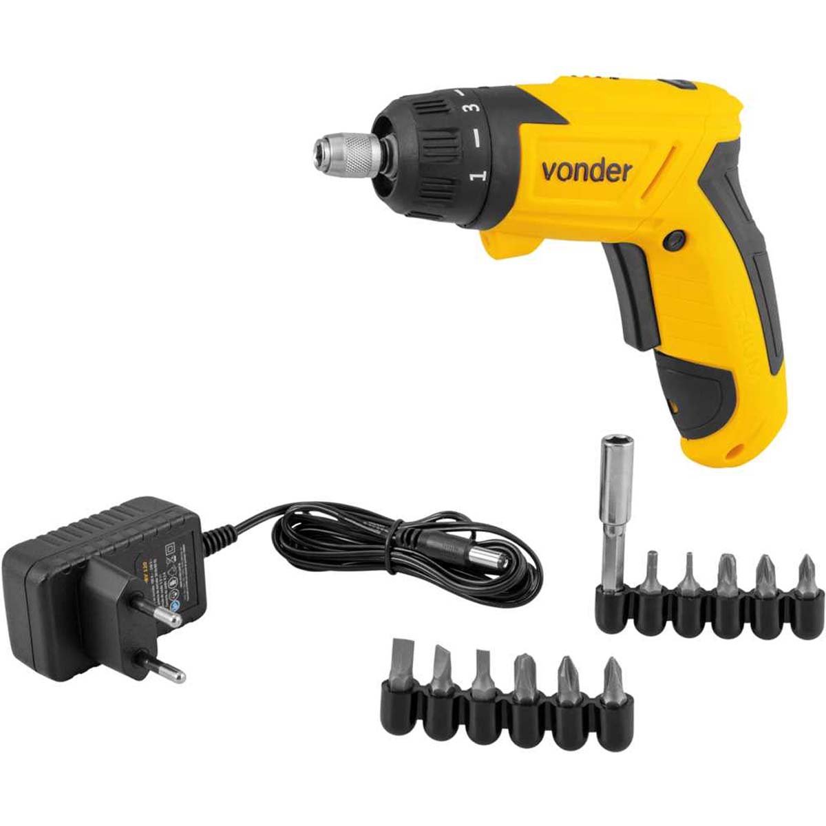 Parafusadeira Kit 12 Peças Vonder  A Bateria 3,6V Bivolt PBV120 (MP)