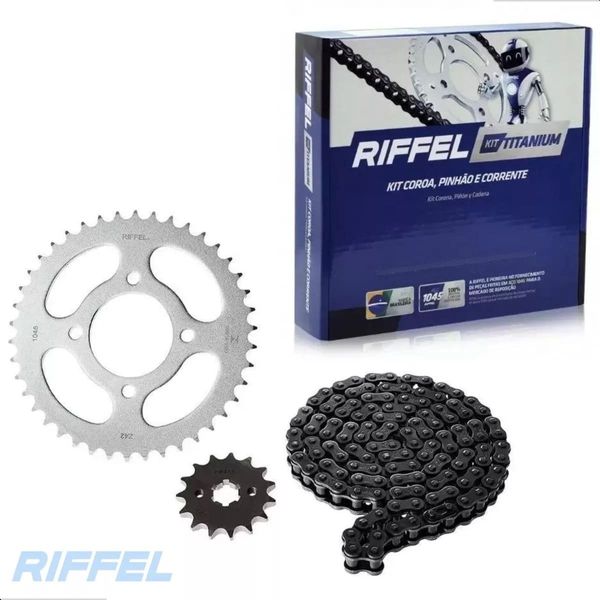 Kit Relação Riffel Titanium Titan/Start/Cargo/Fan 160 2016-2024 (MP)