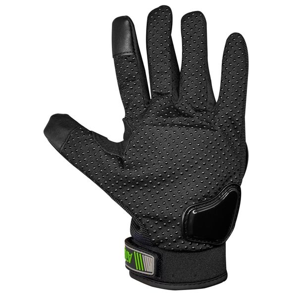 Luva Para Motociclista Atrox Simple Green Preto E Verde P (MP)
