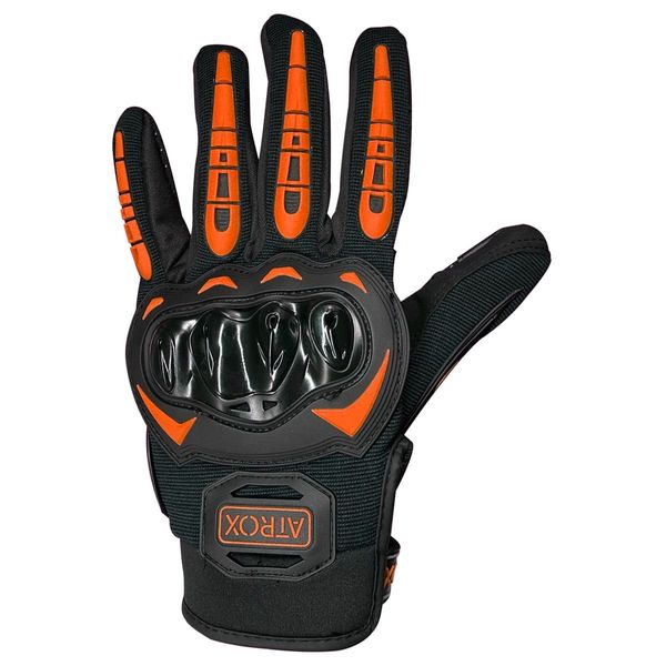 Luva Para Motociclista Atrox Simple Orange Preto E Laranja M (MP)