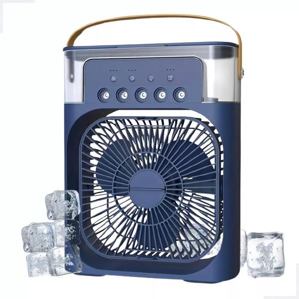 Umidificador De Ar E Ventilador Portátil Air Cooler Mini Cooling Fan Azul (MP)