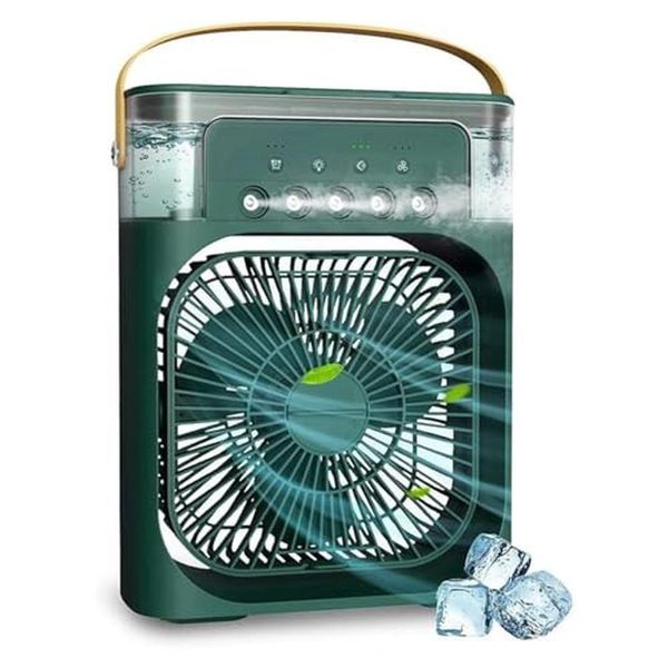 Umidificador De Ar E Ventilador Portátil Air Cooler Mini Cooling Fan Verde (MP)