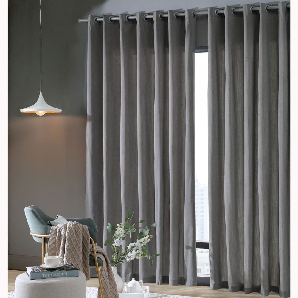 Cortina Bella & Co Rústica Pantex 260x230cm Cinza Escuro (MP)