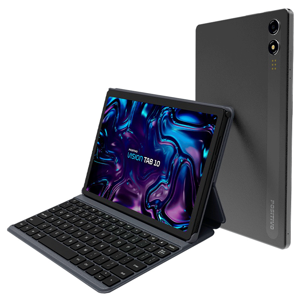 Tablet Positivo Vision TAB 10 128GB Preto Tela 10.1" Câmera 13MP 4 GB RAM