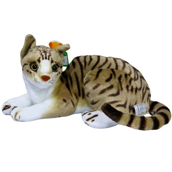 Pelúcia Fizzy Gato Deitado Listrado Cinza 40cm FC2742 (MP)
