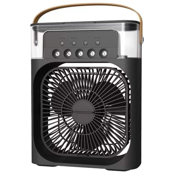 Umidificador De Ar E Ventilador Portátil Air Cooler Mini Cooling Fan Preto (MP)