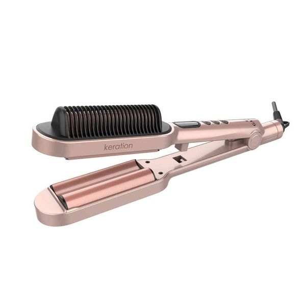 Prancha Gama Waver/Brush Keration Rosê E Preto