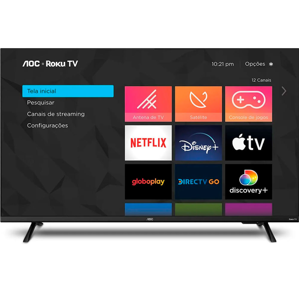 Smart TV Full HD 40" AOC Roku HDMI USB Conexão Wi-Fi 40S5045/78G