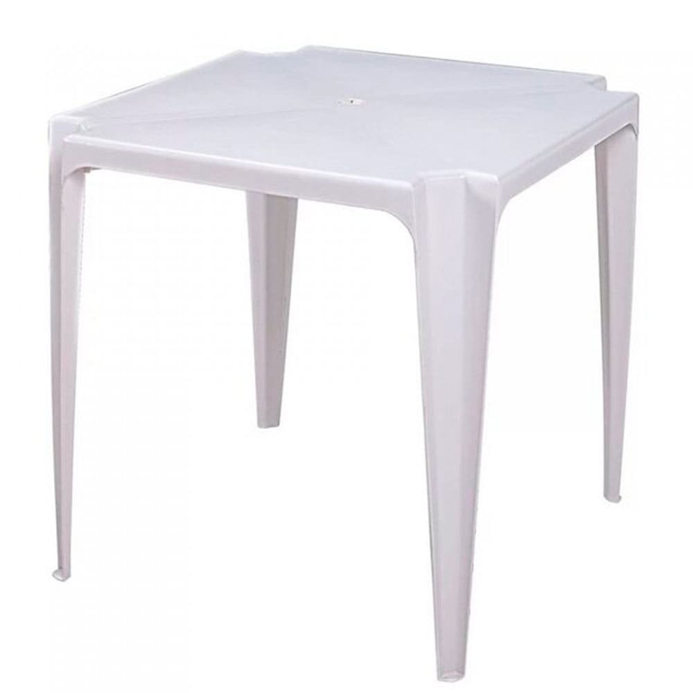 Mesa De Plástico 4 Lugares Mor Branco (MP)