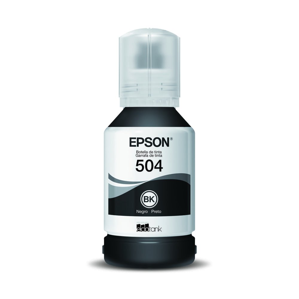 Garrafa de Tinta Preta para Impressora EcoTank Epson T504122-BR - Original