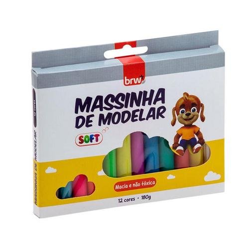 Massinha De Modelar BRW 12 Cores 180G (MP)