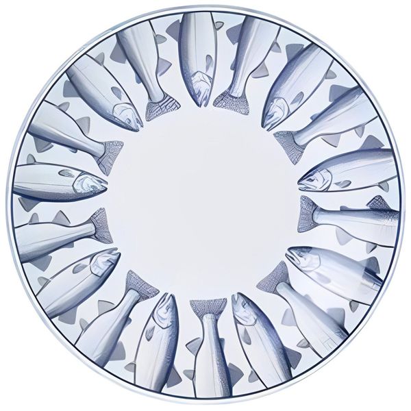 Bowl De Vidro Decor Glass Grande Peixes (MP)