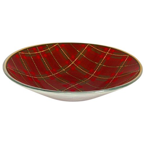 Bowl Decor Glass Fundo 20cm Xadrez (MP)