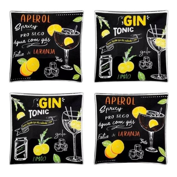 Kit Petisqueira Wolff 4 Unidades Quadradas Gin E Aperol (MP)