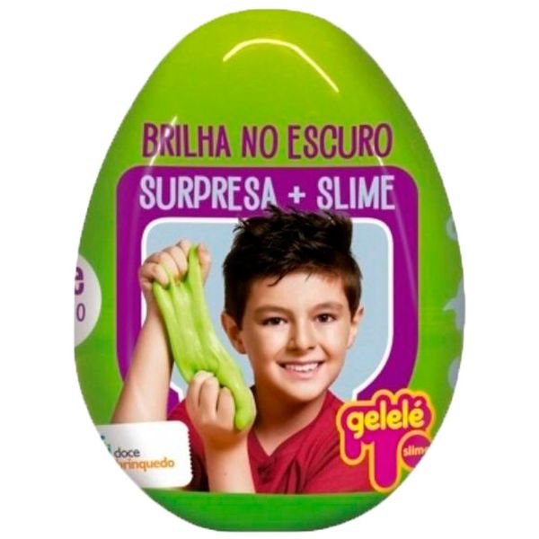 Ovo Slime Surpresa Brilha No Escuro 98G Gelelé Cores Sortidas (MP)