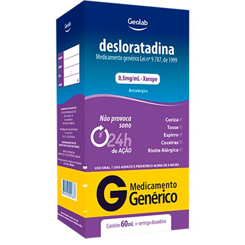 Desloratadina 0,5mg/mL Xarope 60mL Geolab