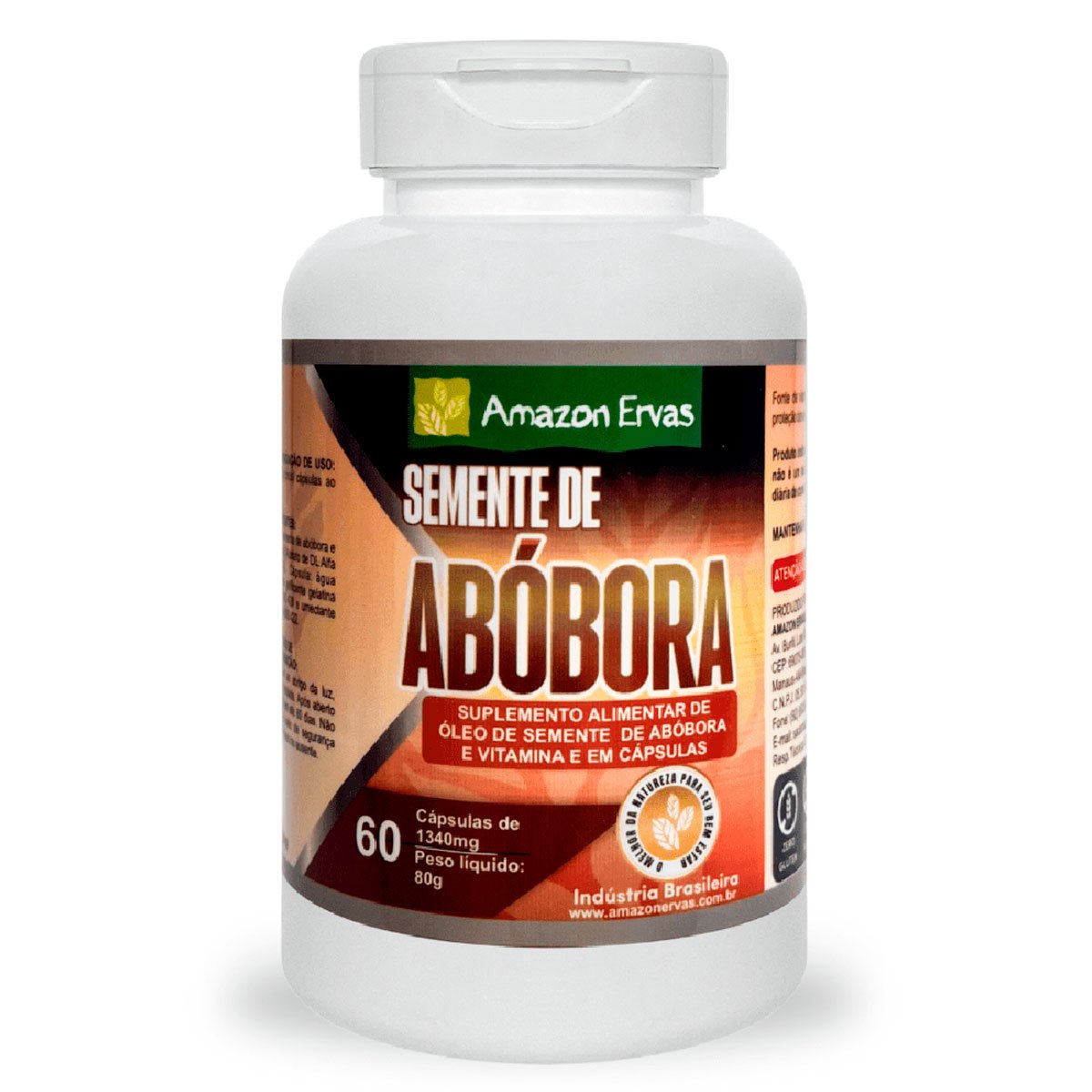 Óleo Semente De Abóbora 1340mg 60 Cápsulas Amazon Ervas