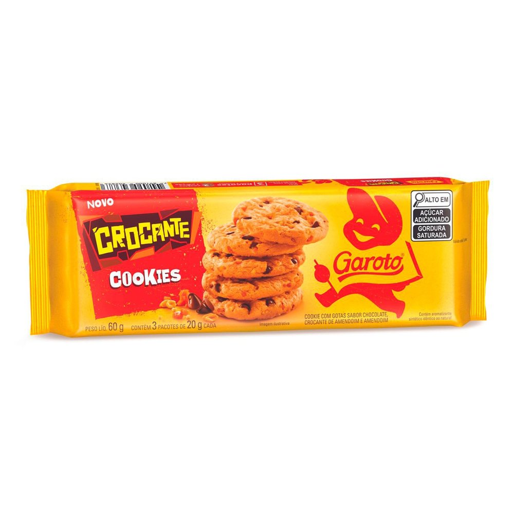 Biscoito Cookie Crocante Garoto Gotas De Chocolate 60g