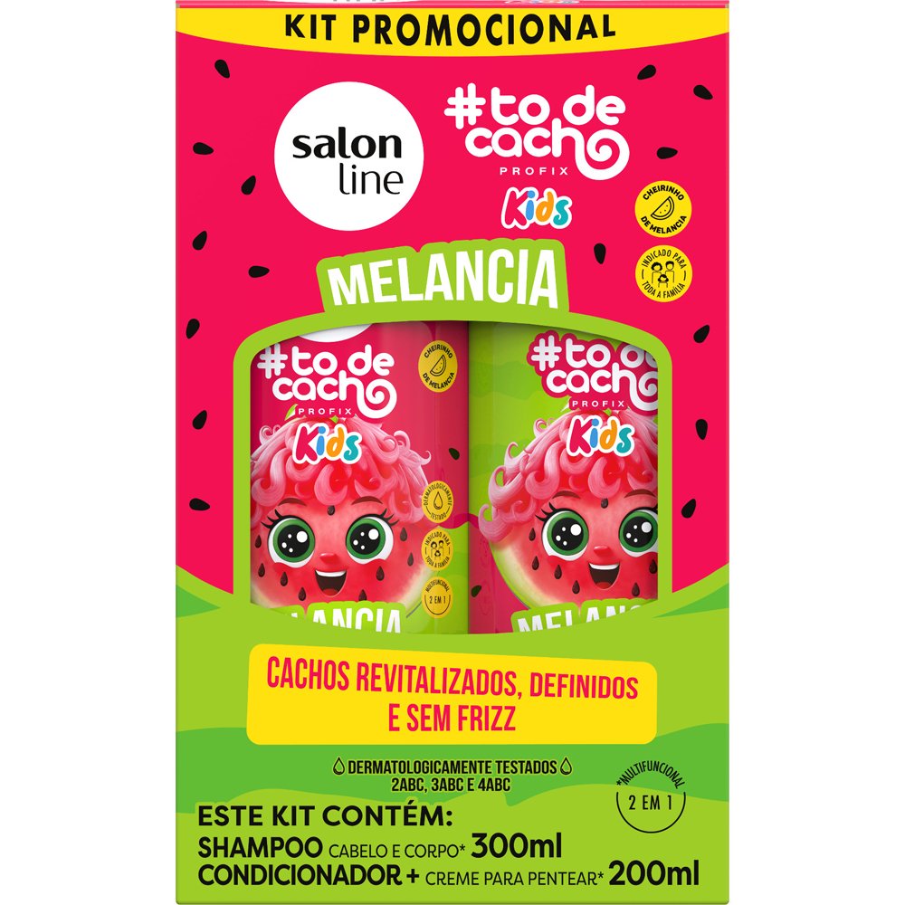Kit Salon Line Kids Shampoo 300ml+Condicionador 200ml Cheirinho De Melancia